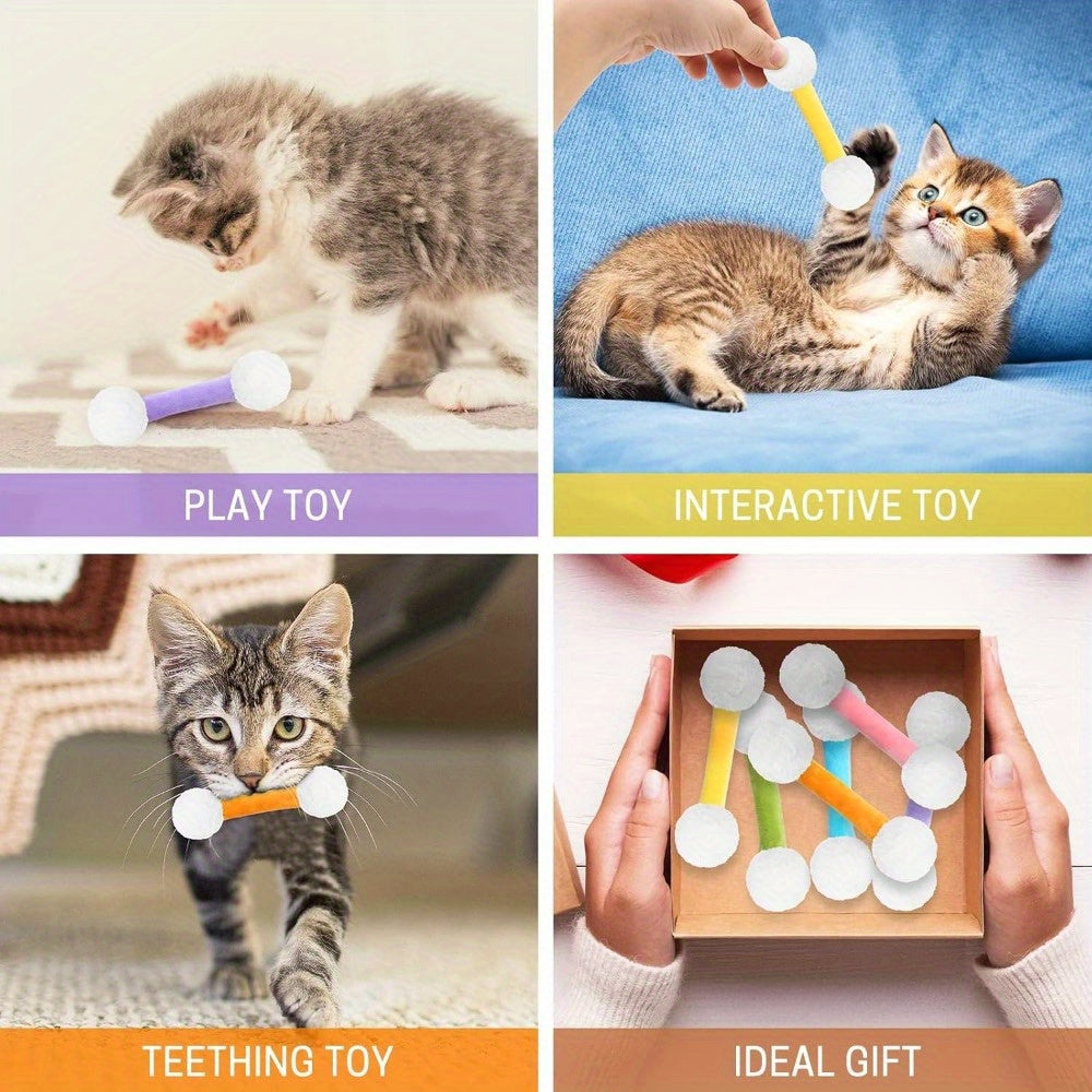 6pcs Soft Plush Pet Herb Swab Toys – Durable, Chew-Resistant Interactive Pet Play for Cats & Dogs, Colorful Fabric Design with Natural Herb Filling, Perfect for Kittens and Adults, Indoor Fun and Exercise
