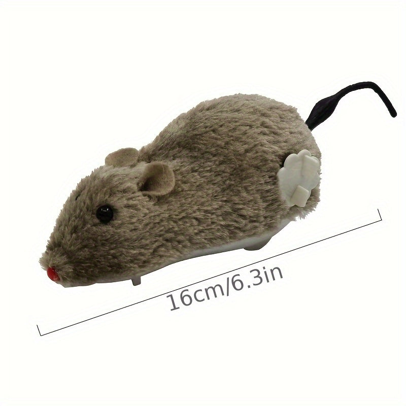 1pc Cat and Dog Toy, Durable Plastic, All Breed Sizes, Battery-free Clock Mouse Toys