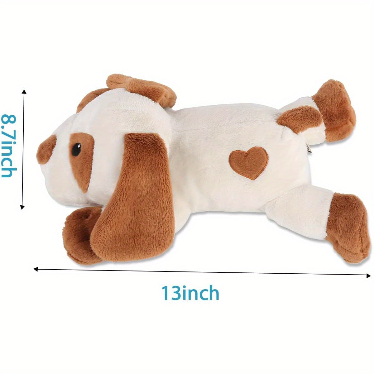 WEOK Heartbeat Dog Toy - Plush Stuffed Animal with Realistic Heartbeat & Heat\u002FTouch Sensing, Anxiety Relief Calming Aid for Puppies, Sleep Aid for Dogs & Cats, All Breeds & Sizes