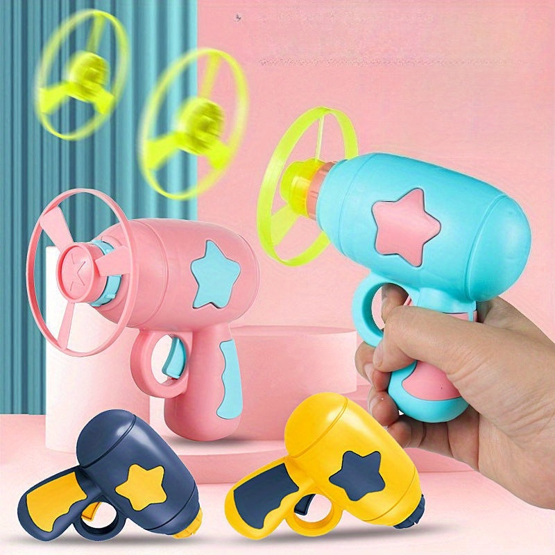 Interactive Glow-in-the-Dark Cat & Dog Toy - Spinning Bamboo Dragonfly with Star Charm, Durable Plastic Teaser for Indoor Play, Battery-Free Pet Entertainment for Cats & Small Dogs, Safe Chewable Self-Amusement Gift, Vibrant Pink & Blue Design with Whirli