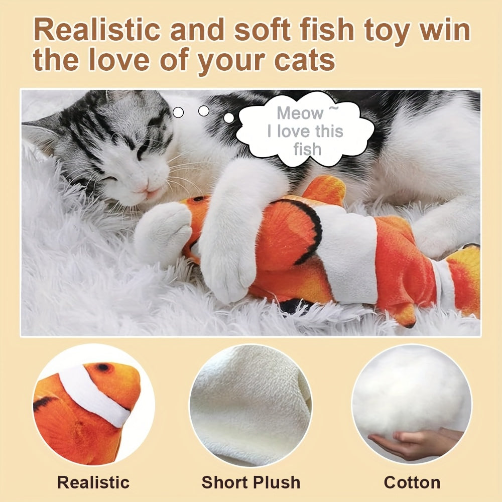 7pcs Floppy Fish Cat Toys, Cat Toys Flopping Fish, Moving Kitten Kicker, Floppy Wiggle Carp for Small Dogs, Soft And Durable, Interactive Kitten Kicker for Indoor for All Breeds