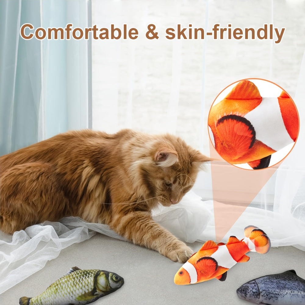 7pcs Floppy Fish Cat Toys, Cat Toys Flopping Fish, Moving Kitten Kicker, Floppy Wiggle Carp for Small Dogs, Soft And Durable, Interactive Kitten Kicker for Indoor for All Breeds