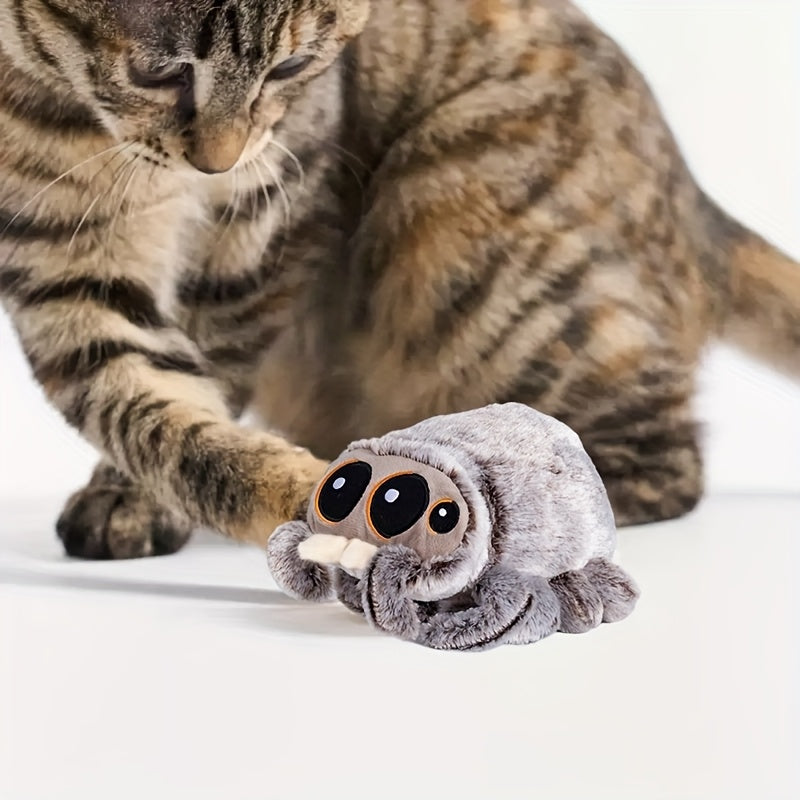 3 Plush Spider Cat Toy - Soft Chewy Polyester Interactive Pet Toy With Big Eyes, No Battery Required, Suitable For Aggressive Chewers, Suitable For Relaxation And Training For Small\u002FMedium Dogs And All Cats, Dog Chew Toys | Plush Structure