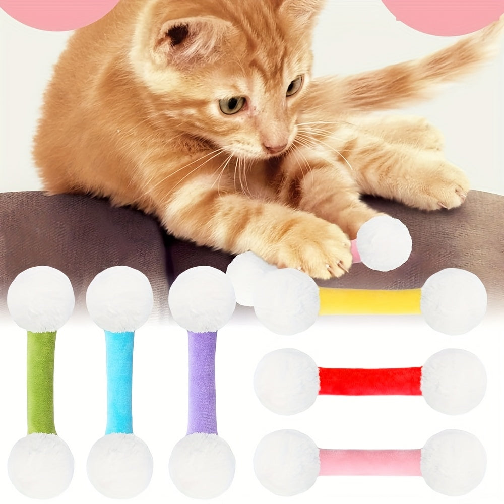 6pcs Soft Plush Pet Herb Swab Toys – Durable, Chew-Resistant Interactive Pet Play for Cats & Dogs, Colorful Fabric Design with Natural Herb Filling, Perfect for Kittens and Adults, Indoor Fun and Exercise