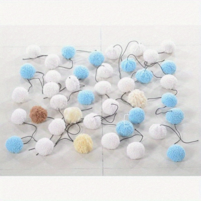 40pcs Aeromark TOY7 Interactive Plush Pet - Soft Hanging & Rolling Balls, Multi-Color (White\u002FBlue\u002FBrown\u002FBlack), Safe Non-Toxic cat, dog, small animal - Ideal for Kittens, Puppies, Hamsters, gerbils - Indoor\u002FOutdoor Play & Climbing - Pe