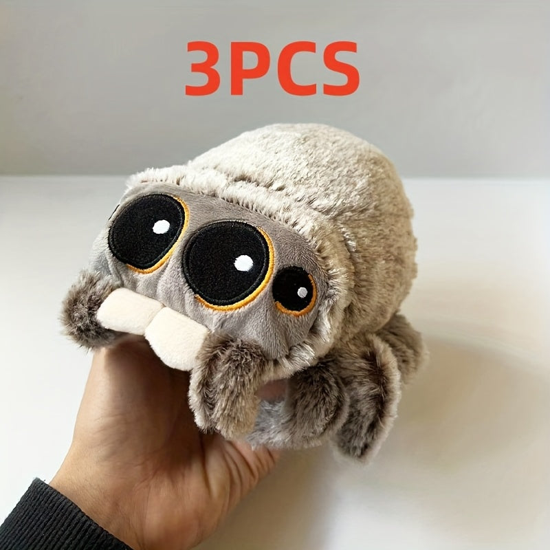 3 Plush Spider Cat Toy - Soft Chewy Polyester Interactive Pet Toy With Big Eyes, No Battery Required, Suitable For Aggressive Chewers, Suitable For Relaxation And Training For Small\u002FMedium Dogs And All Cats, Dog Chew Toys | Plush Structure