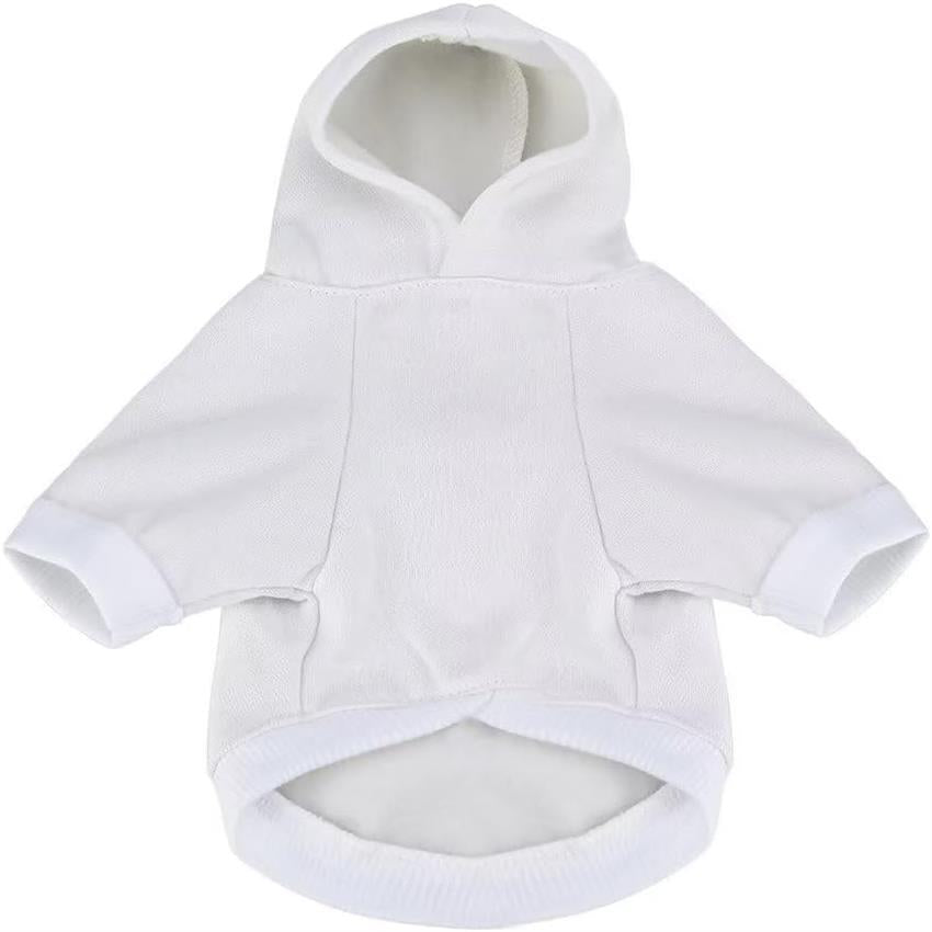Large White Dog Sweater Hoodie with \