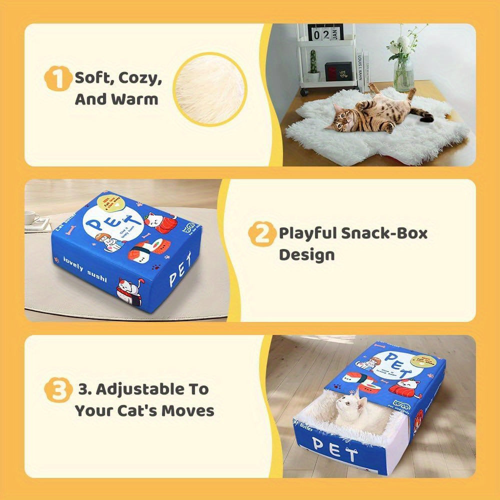 Dog & Cat Bed, Keep Warm and Super Soft Creative Pet Nest for Indoor Cats, Removable Washable Cushion for Small Medium Lar