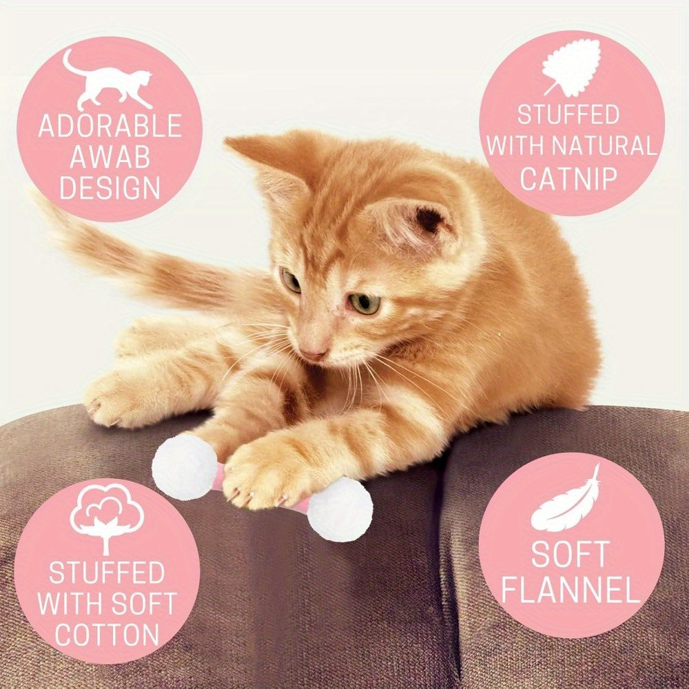6pcs Soft Plush Pet Herb Swab Toys – Durable, Chew-Resistant Interactive Pet Play for Cats & Dogs, Colorful Fabric Design with Natural Herb Filling, Perfect for Kittens and Adults, Indoor Fun and Exercise