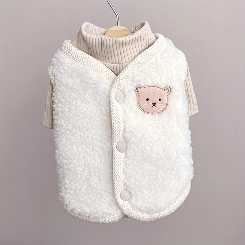 Two-piece Set Vest + Vest Autumn and Winter Dog Clothes Bear Vest Vest Underwear Cat Pet Clothes