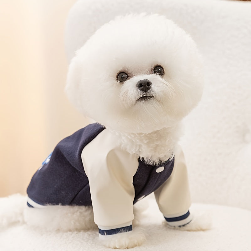Pet Hoodies for Small to Large Dogs, Embroidered Cotton Sweatshirts, Black & Pink, Winter Holiday Warm Pet Costumes, Hand Wash Only, Button-Up Design