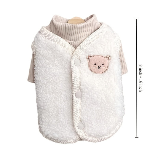 Two-piece Set Vest + Vest Autumn and Winter Dog Clothes Bear Vest Vest Underwear Cat Pet Clothes