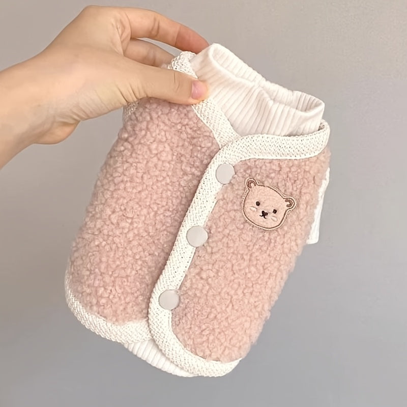 Two-piece Set Vest + Vest Autumn and Winter Dog Clothes Bear Vest Vest Underwear Cat Pet Clothes