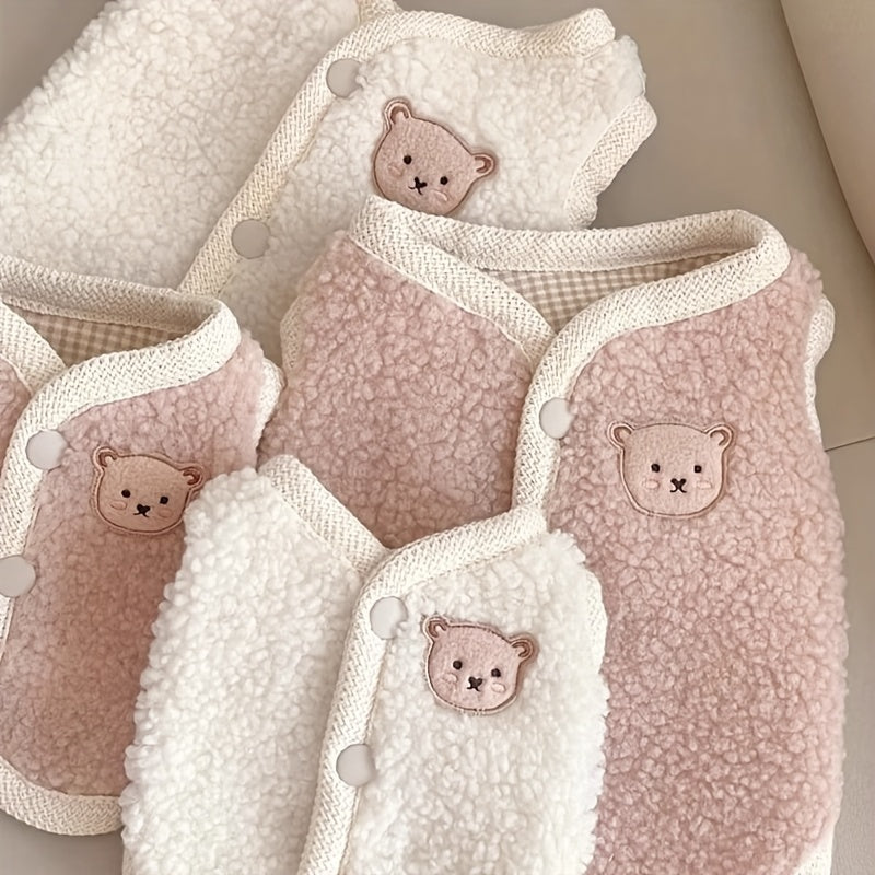 Two-piece Set Vest + Vest Autumn and Winter Dog Clothes Bear Vest Vest Underwear Cat Pet Clothes