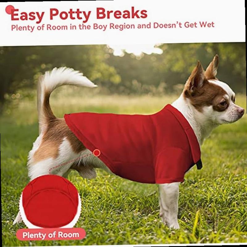 4 Pieces Dog Shirts Collared Polo T Shirts for Small Medium Dogs Cats Boy Girl Dog Clothes Breathable Doggy Sweatshirt Puppy Kitten Small Breeds Pet Outfits Apparel Tops